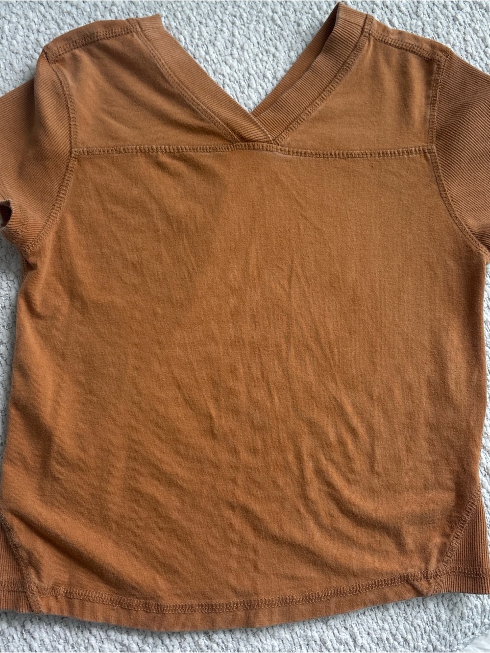 Free People Rust colored V‑Neck Muscle Tee